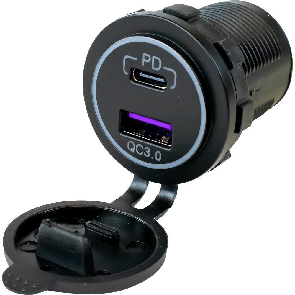 Sea-Dog USB 3.0 USB-C Power Socket w/Out Light