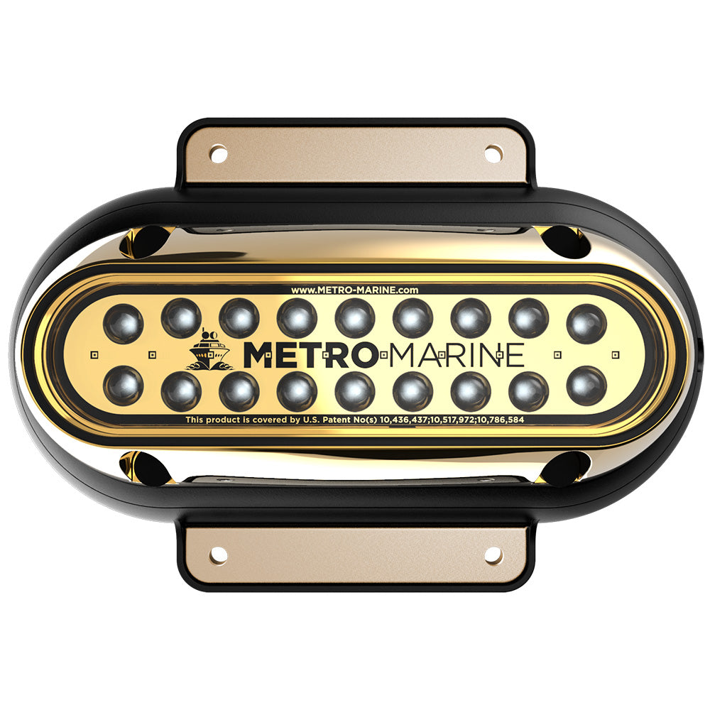 Metro Marine High-Output Elongated Surface Mount Light w/Intelligent Monochromatic LEDs - Aqua, 90 Beam