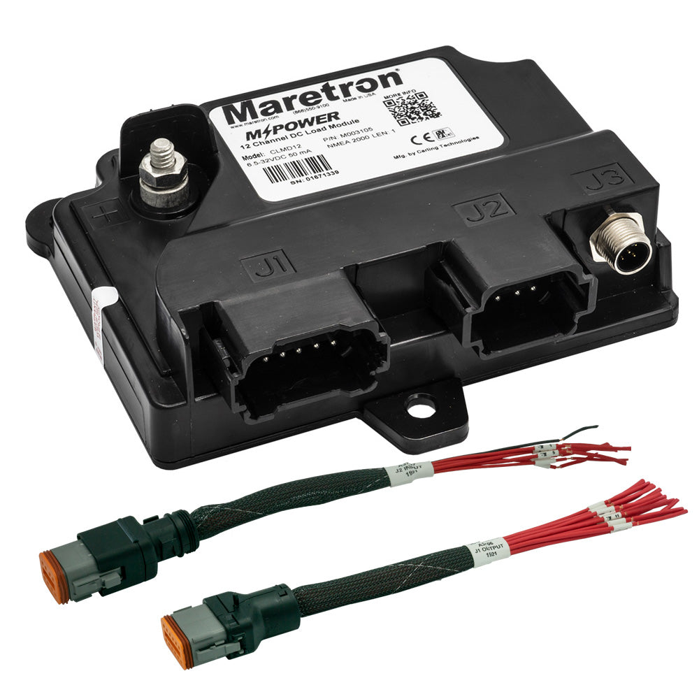 Maretron MPower 12 Channel DC Load Module NMEA 2K w/12" Pigtail Adapter Cable for J1 J2 Connectors
