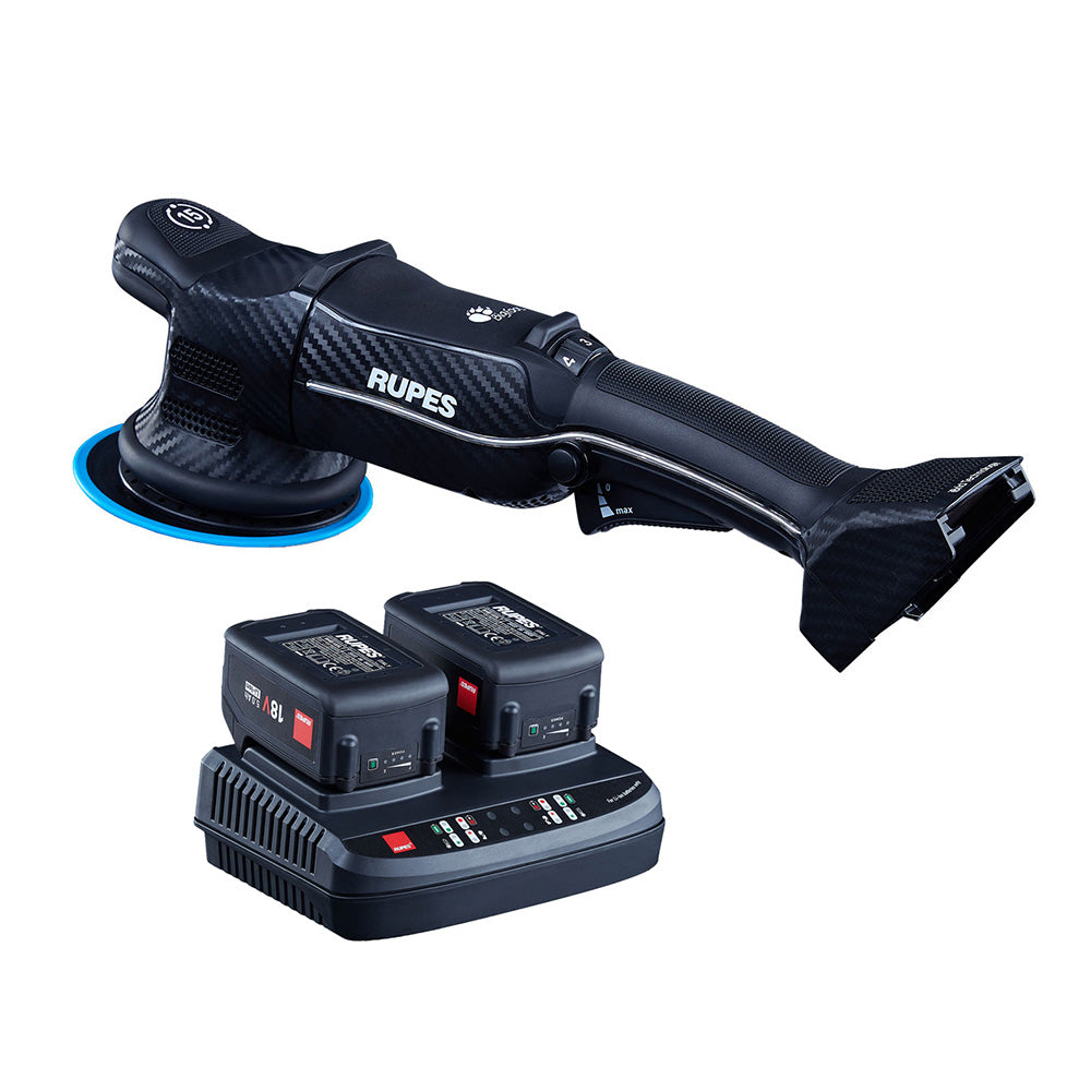 RUPES Random Orbital Polisher Bigfoot HLR15 iBrid Tool Plus Charger 2-Batteries