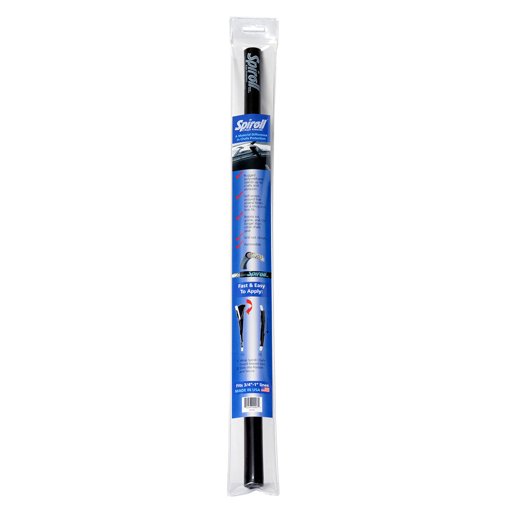 Spiroll Chafe Guard Black f/Lines up to 3/4"-1" Diameter