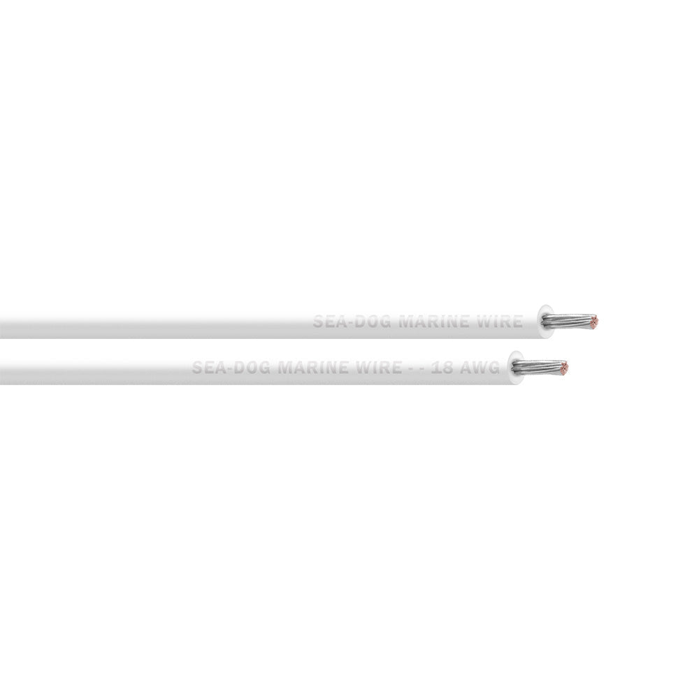 Sea-Dog 18 AWG White Primary Wire - 250'