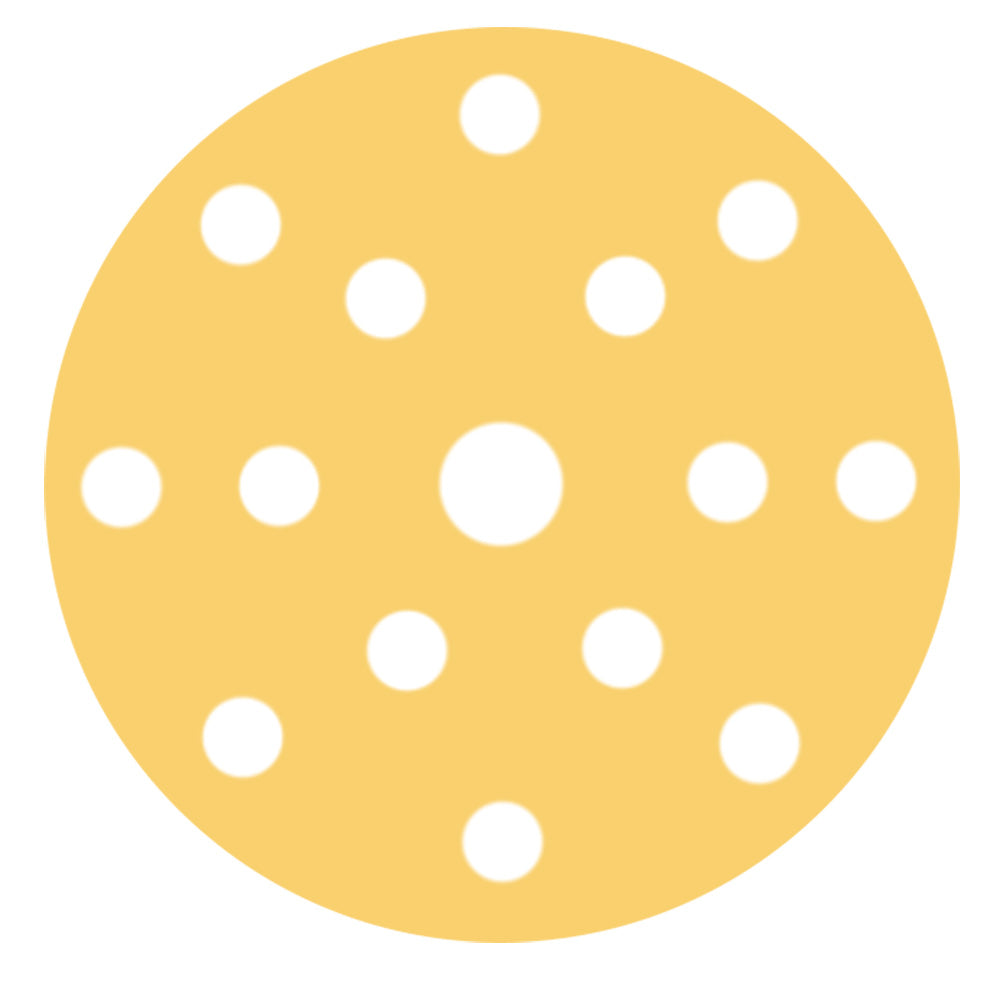 RUPES MULTIPURPOSE Paper Abrasive Discs 150mm (6") - 15 Holes - P40 Grit *Box of 50pcs