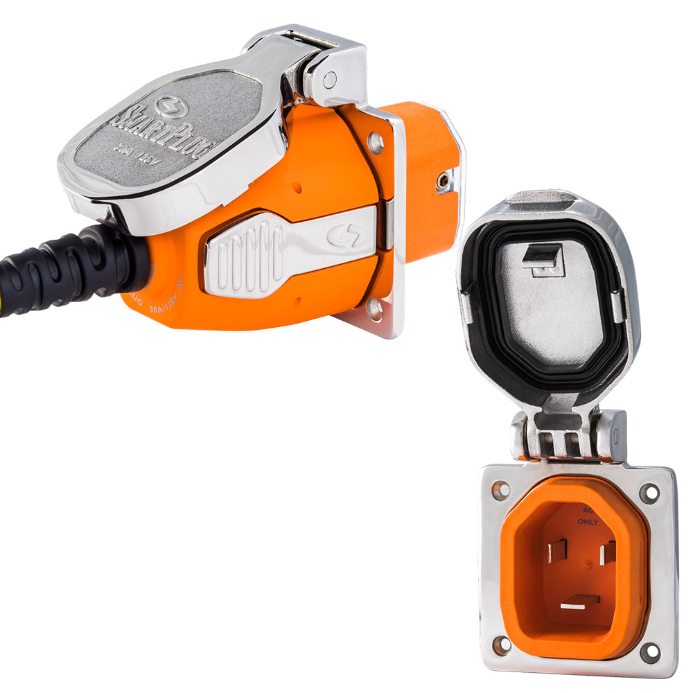 SmartPlug 30 AMP Inlet Female Cord Connector Combo - Stainless Steel