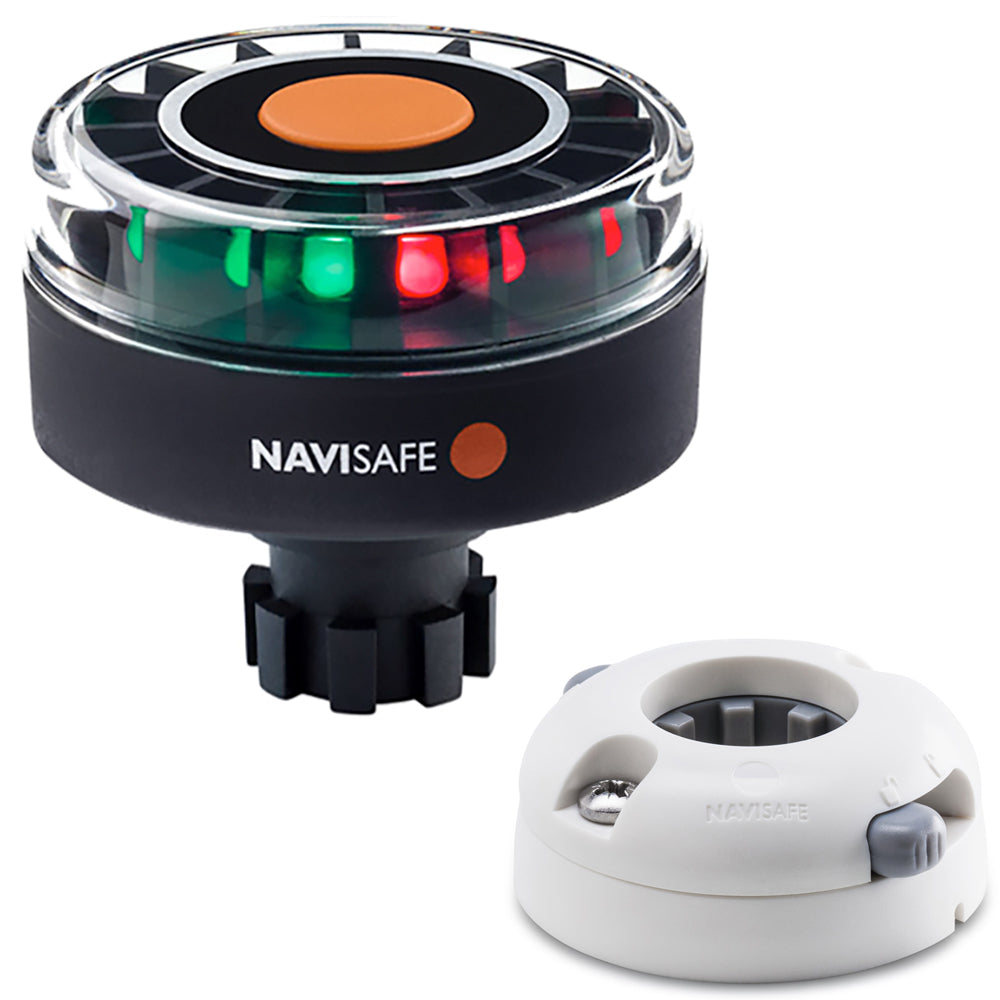 Navisafe Navilight Tricolor 2NM w/Navibolt Base Horizontal Mount - White