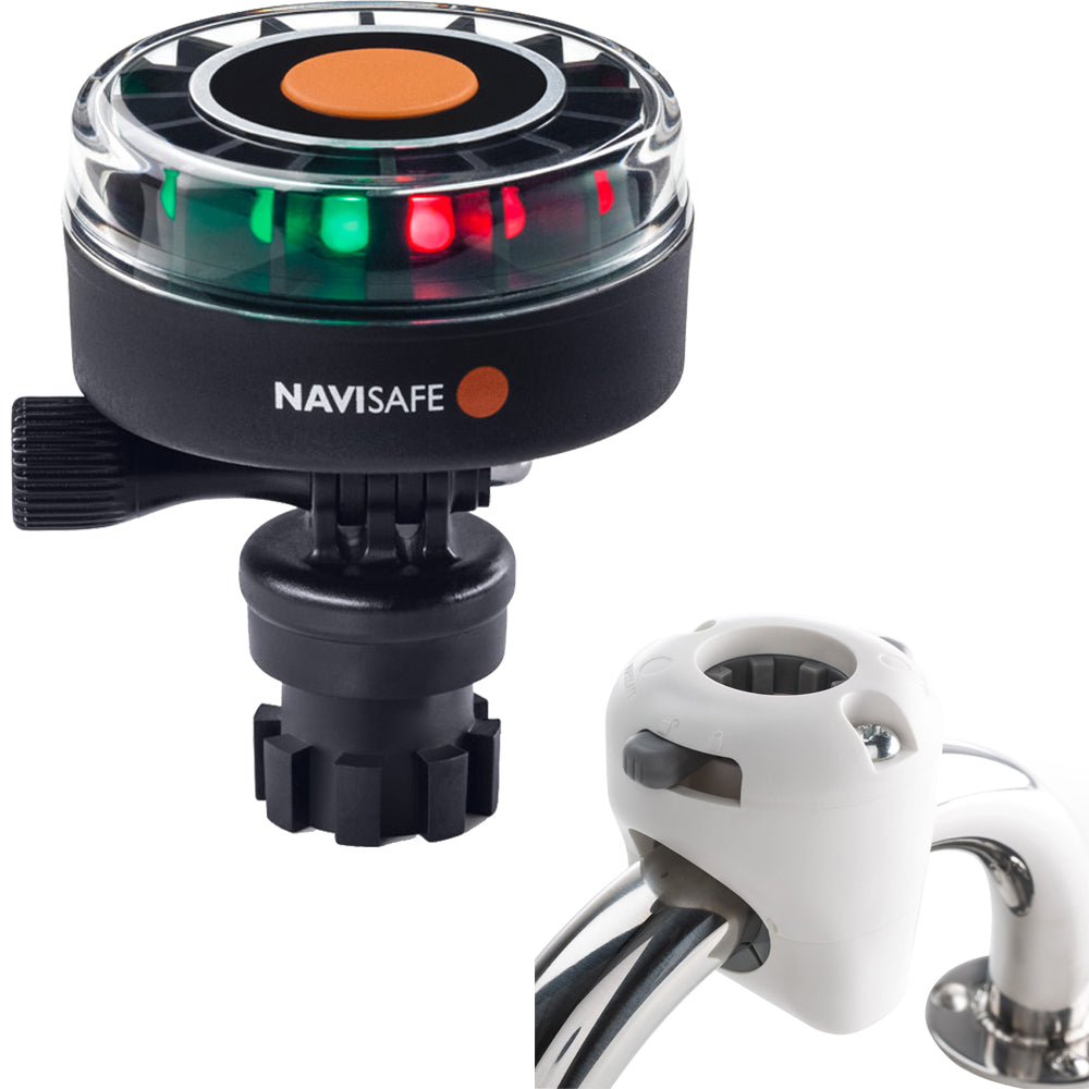 Navisafe Navilight 2NM Tricolor w/Navimount Base Rail Mount - White