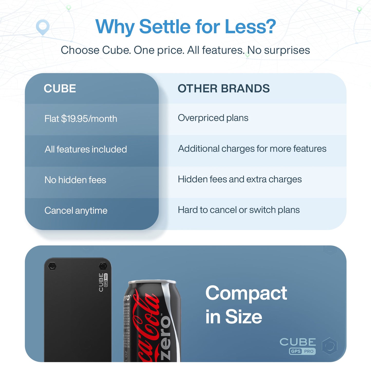 Cube GPS PRO Tracker: Magnetic GPS Tracker | 1 Year Battery Life | 4G LTE | Real-Time Tracking