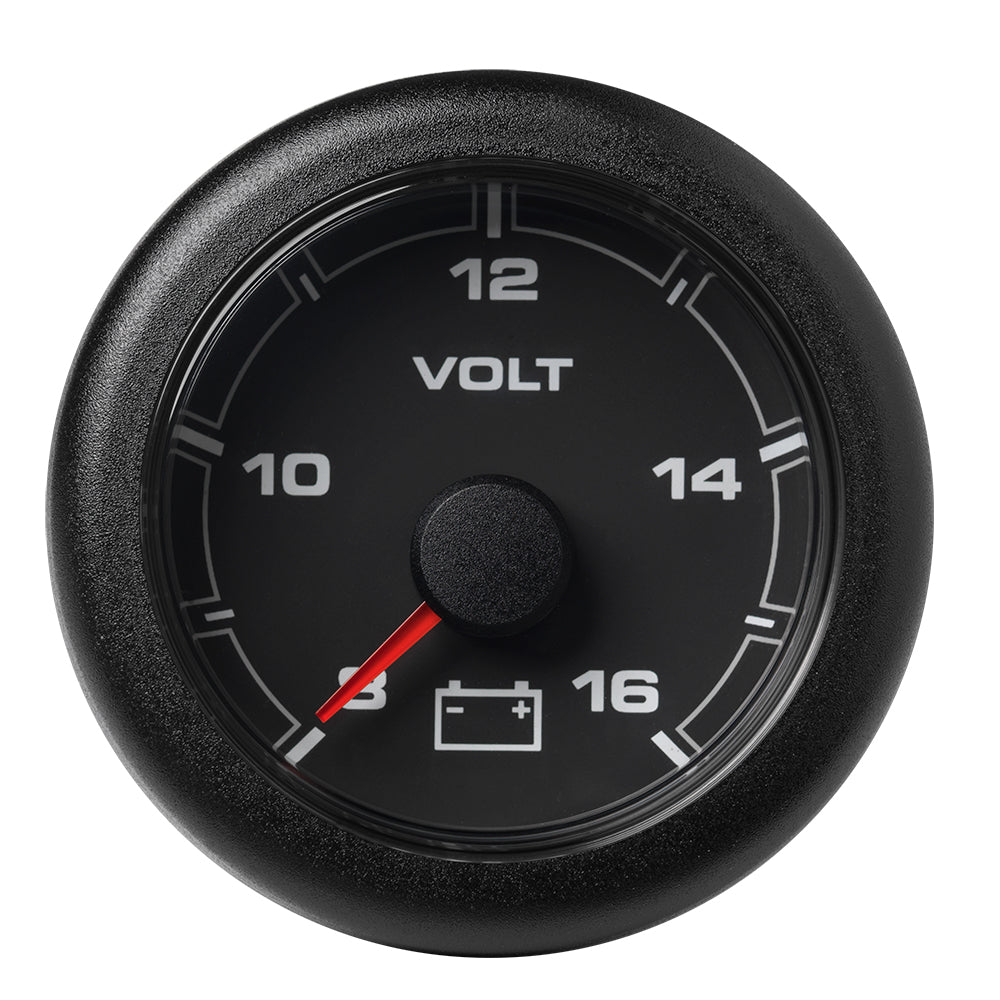 Veratron 52MM (2-1/16") OceanLink Battery Voltage Gauge - 8 to 16 V - Black Dial Bezel