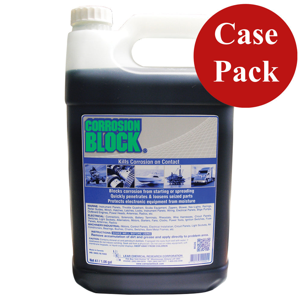 Corrosion Block Liquid 4-Liter Refill - Non-Hazmat, Non-Flammable Non-Toxic *Case of 4*