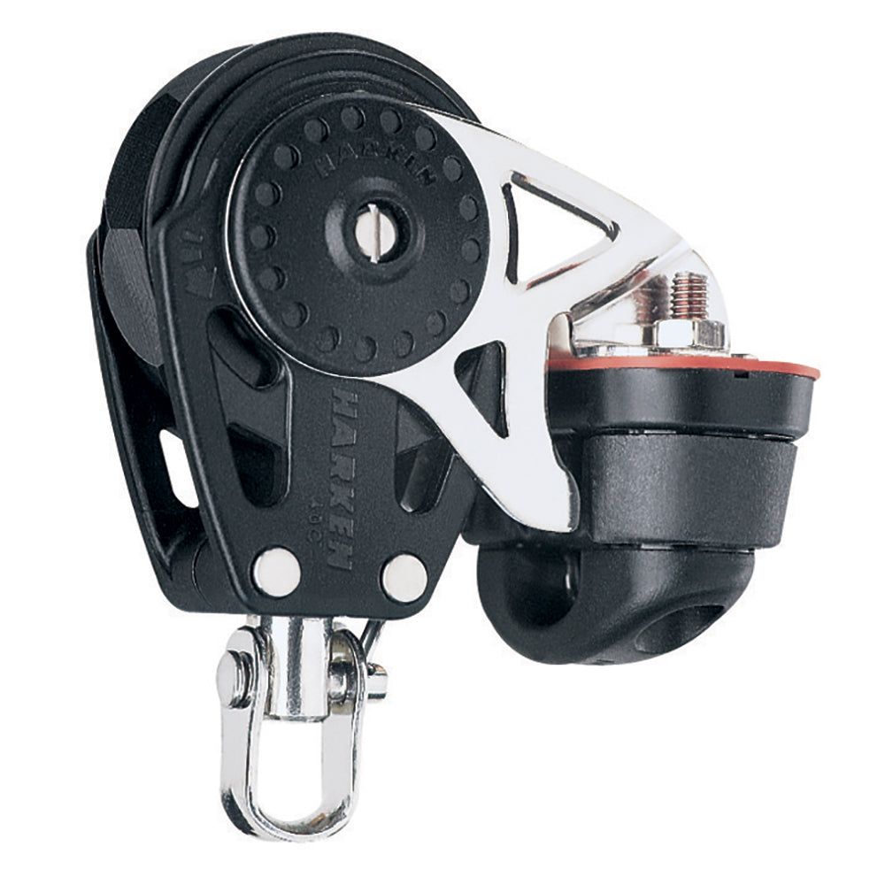 Harken 40mm Carbo Single Ratchet Block w/Swivel Becket Cam Cleat