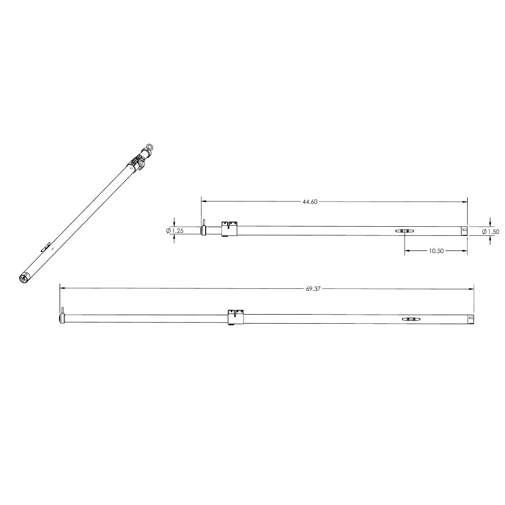TACO Tele-Sun Aluminum Shade Poles w/Carry Bag