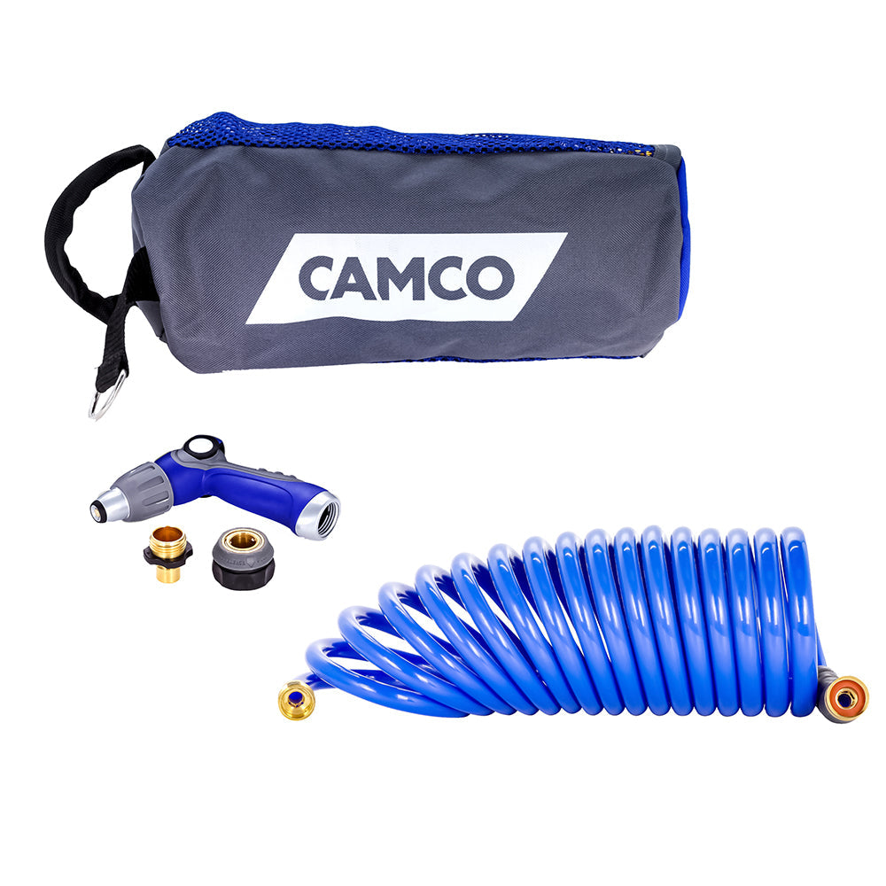 Camco 20 Coiled Hose Spray Nozzle Kit