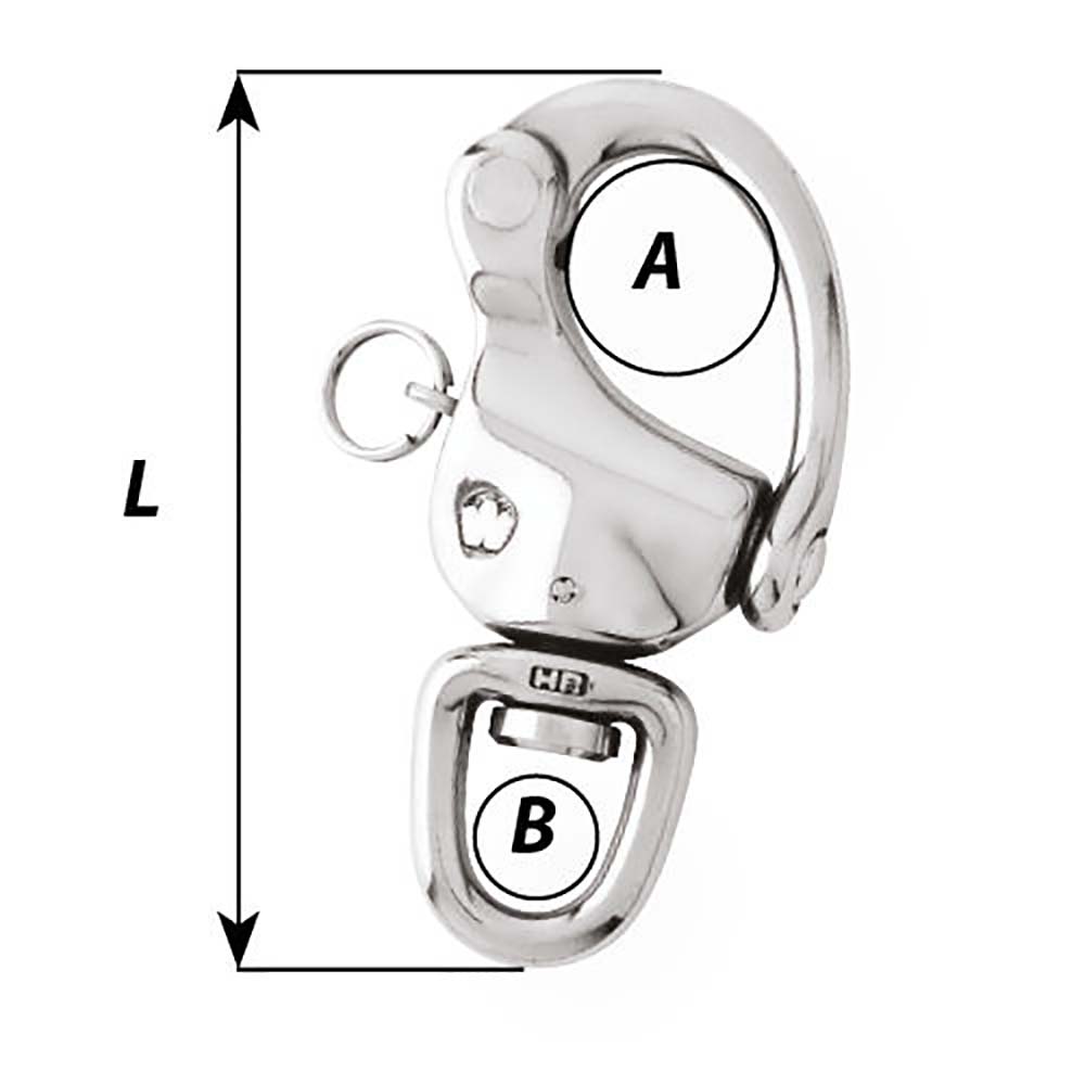 Wichard 2-3/4" Snap Shackle w/Swivel Clevis Pin - 70mm