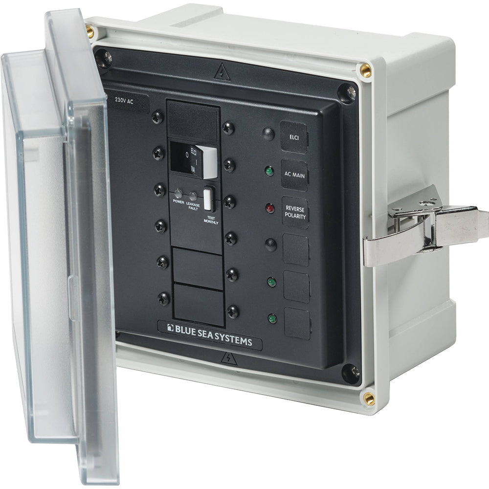 Blue Sea 3121 - SMS Panel Enclosure w/ELCI (16A) 3 Blanks - 230V AC