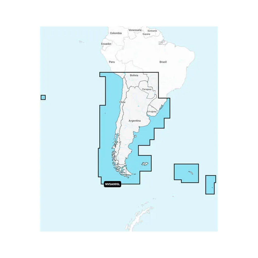Garmin Navionics Vision+ NVSA005L - Chile, Argentina Easter Island - Marine Charts