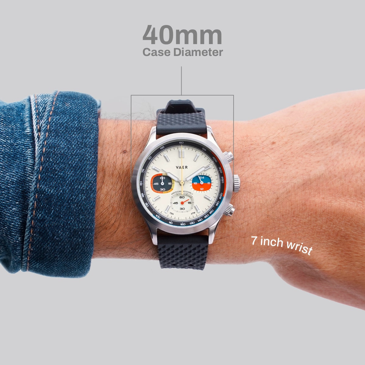 R1 USA Rally Chronograph - Cream 40mm