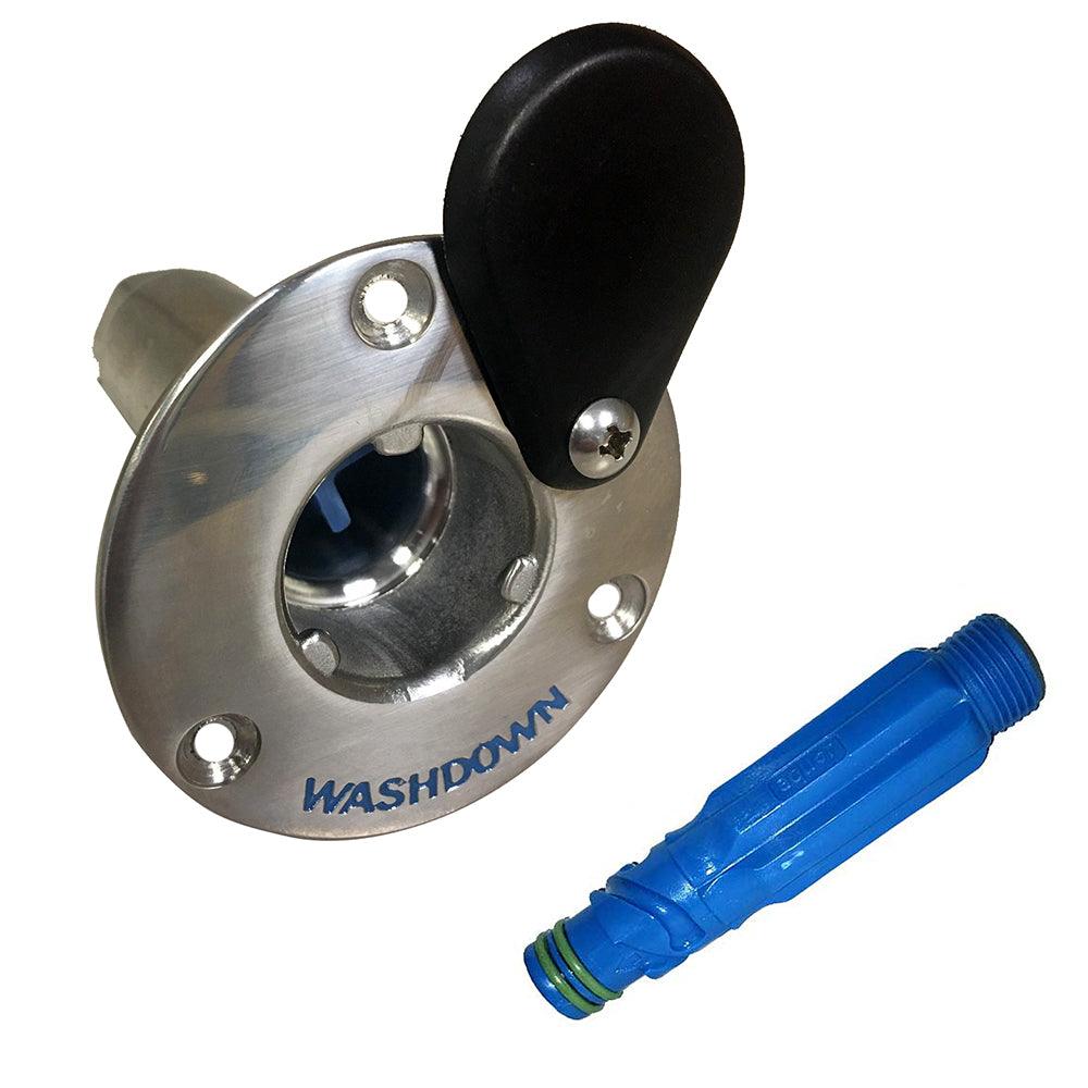 Jabsco Stainless Steel Quick-Release Hose Deck Mount Fitting Hose Adapter