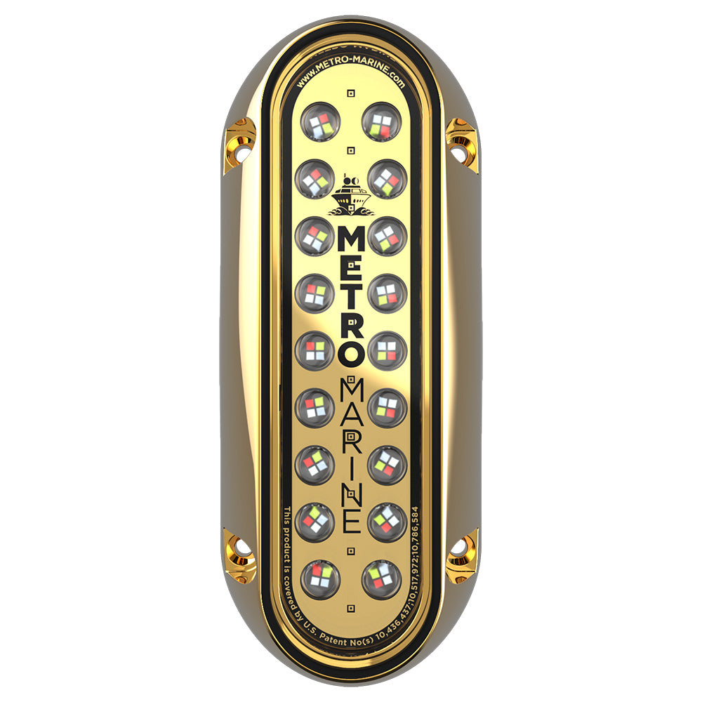 Metro Marine High-Output Elongated Vertical Mount Light w/Intelligent Full Spectrum LEDs - RGBW, 90 Beam