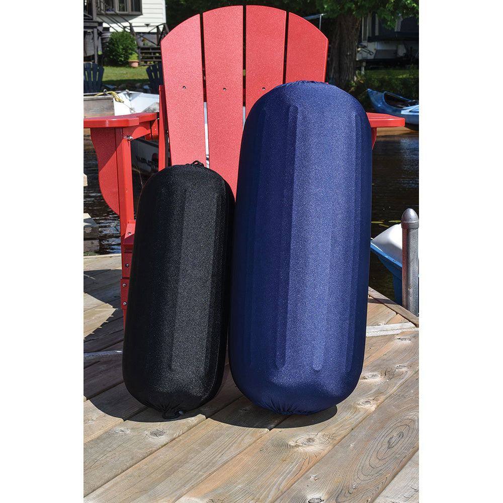 Dock Edge Reversible Fender Cover - Black/Blue - Medium