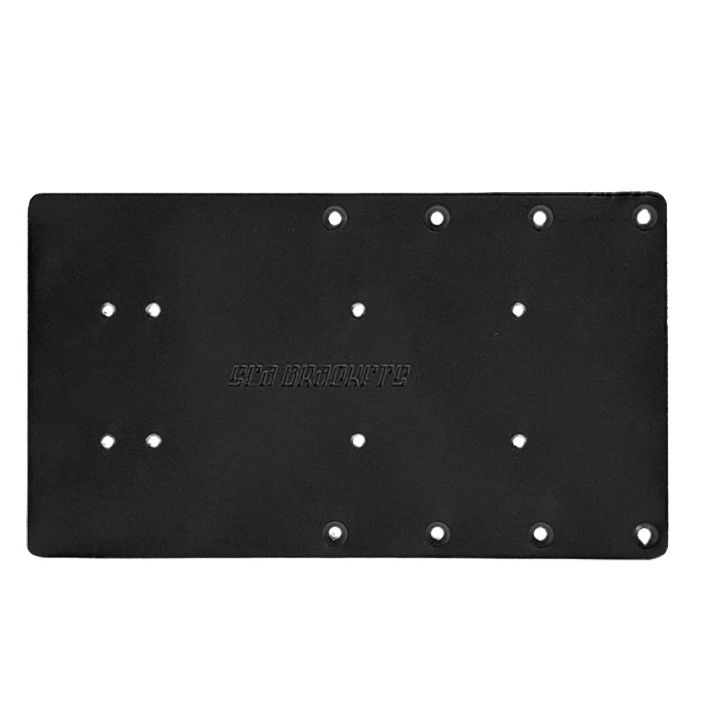 Sea Brackets 14" Straight Trolling Motor Plate - Black