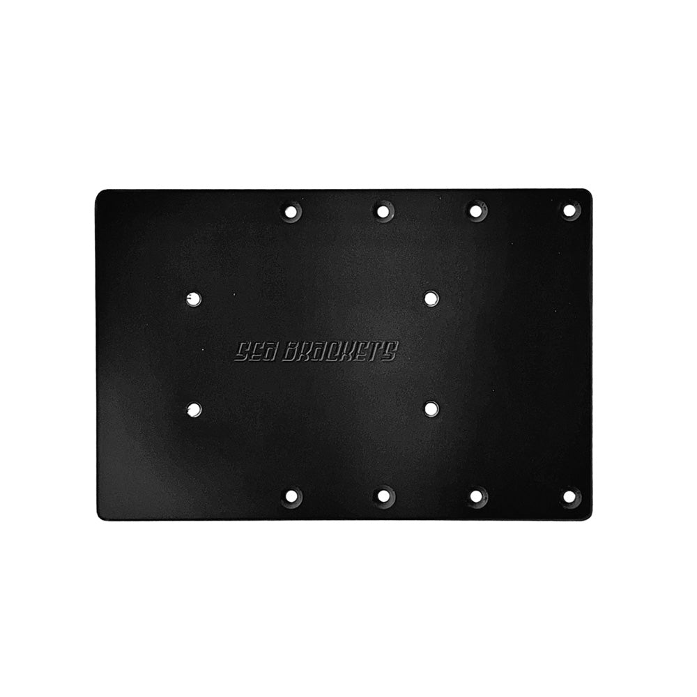 Sea Brackets 12" Straight Trolling Motor Plate f/Garmin Force Kraken - Black