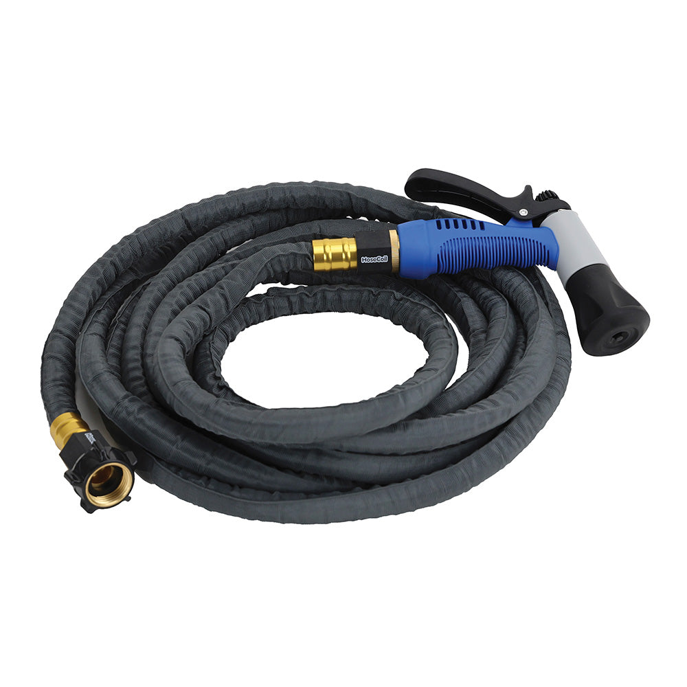 HoseCoil 10' Stainless Steel PRO Hose Kit w/Boat Bumper Plastic Body Nozzle