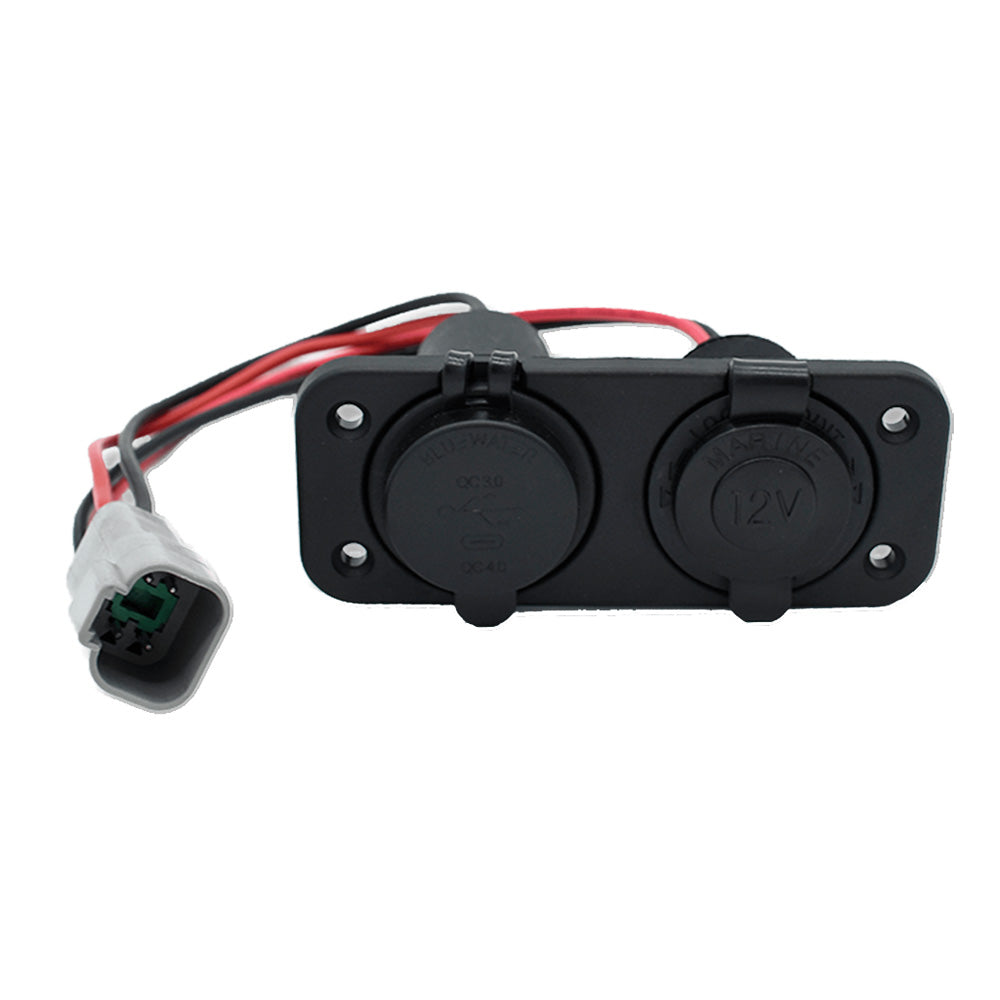 Bluewater USB/USB-C  12V Combo w/Deutsch  Plate