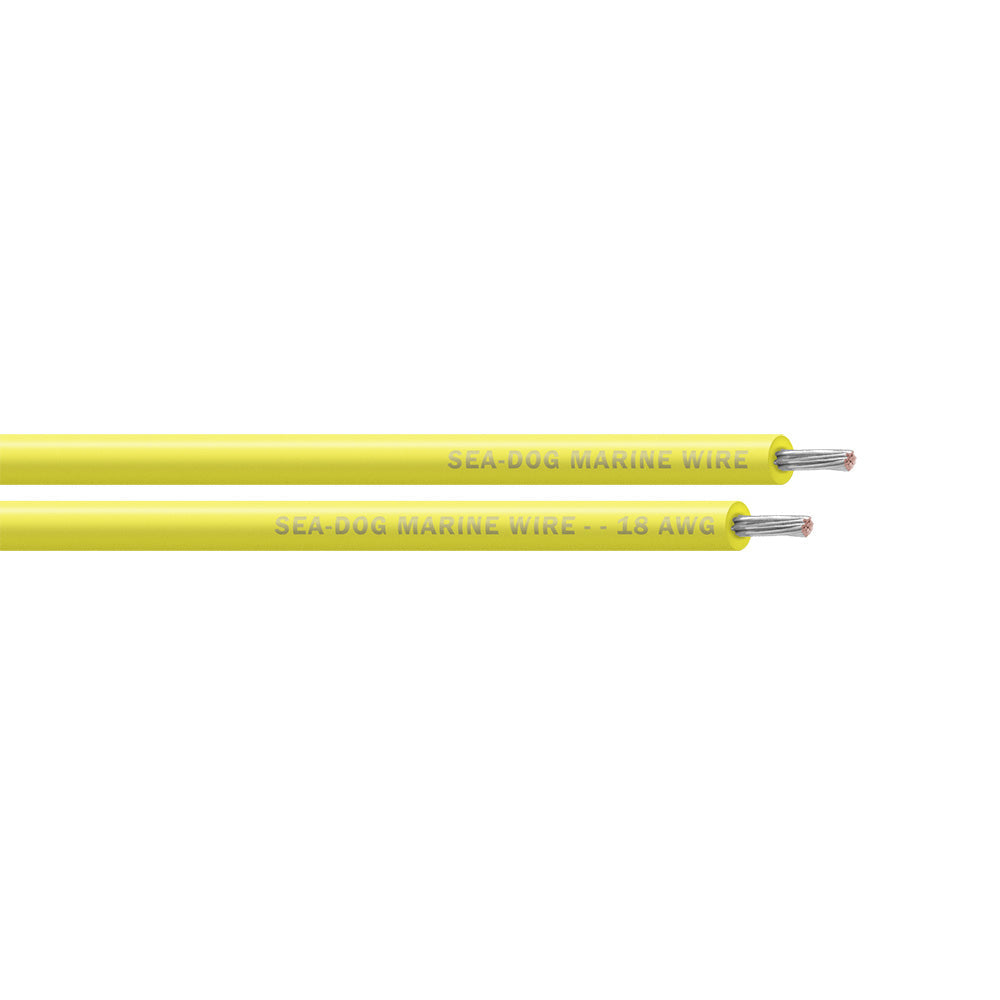 Sea-Dog 18 AWG Yellow Primary Wire - 100'
