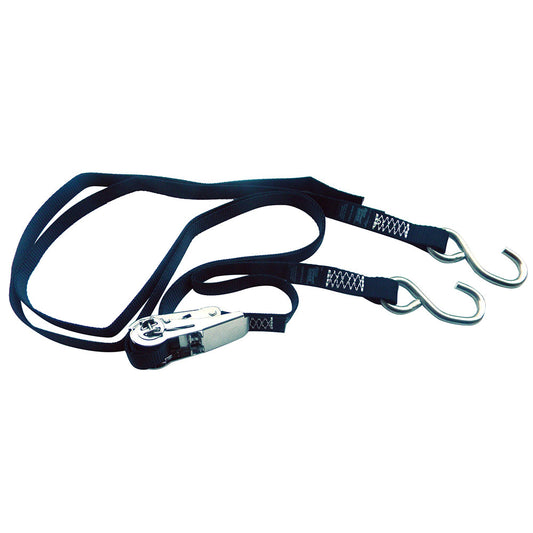 Rod Saver Stainless Steel Ratchet Gunwale Tie-Down - 1" x 16
