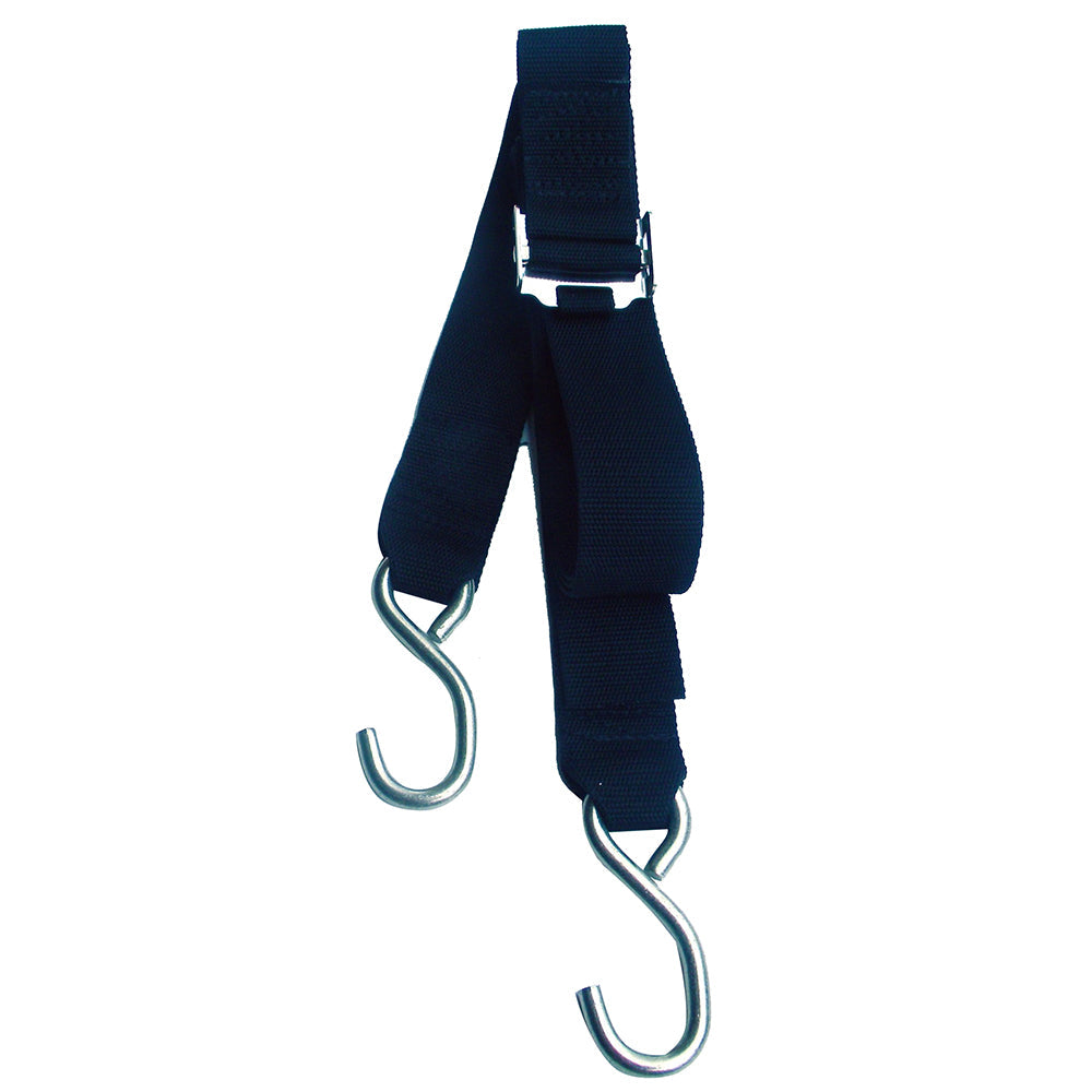 Rod Saver Stainless Steel Roller Buckle Gunwale Tie-Down - 2" x 16