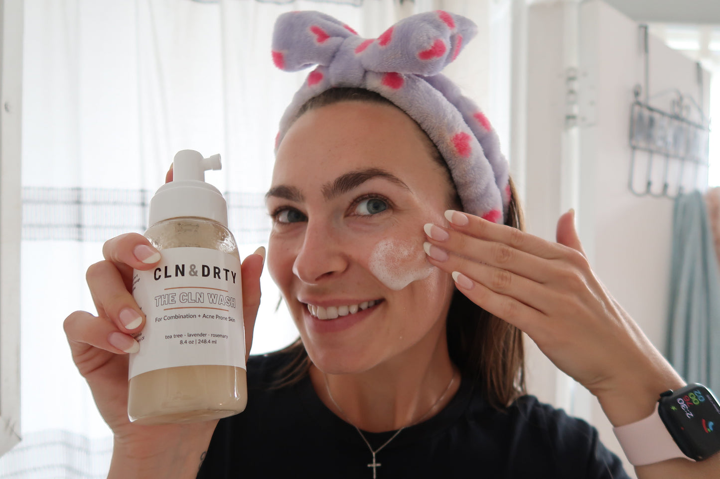 CLN Wash - Luxurious Foaming Face Wash with Patchouli & Ylang-Ylang, 8 oz - Perfect for Normal & Dry Skin