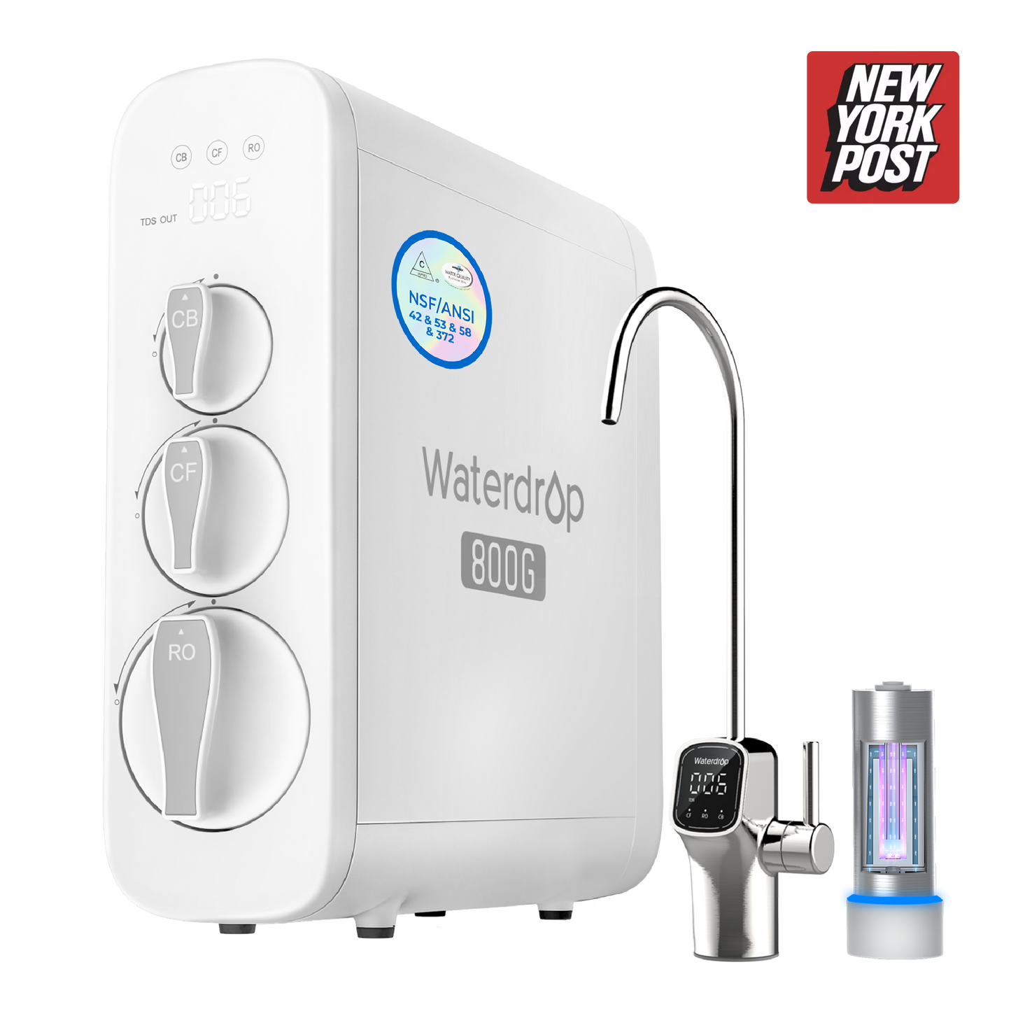 800 GPD Tankless Reverse Osmosis System - Waterdrop G3P800