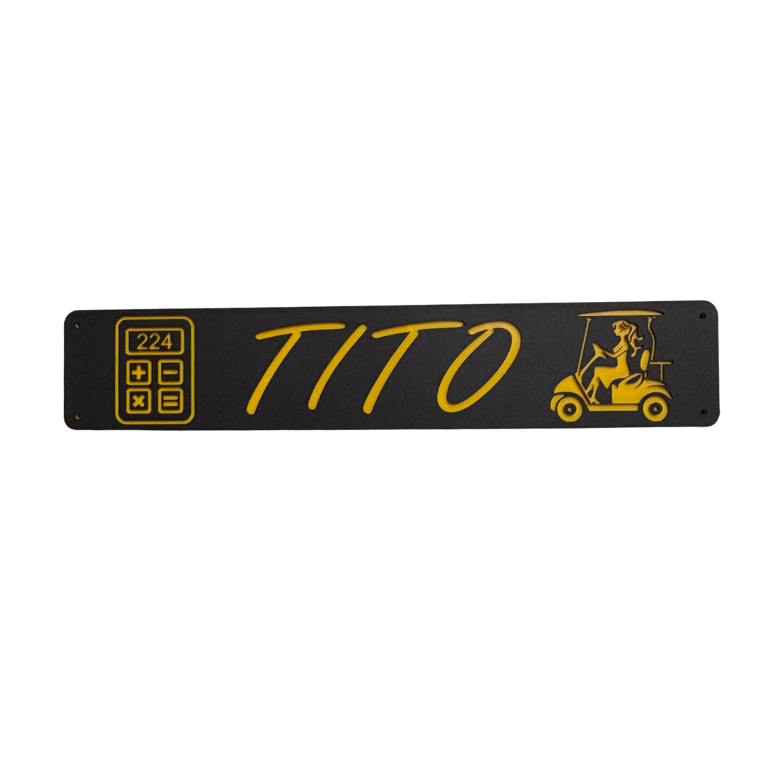 Golf Cart Personalized Plate/Sign - Various Color Options!