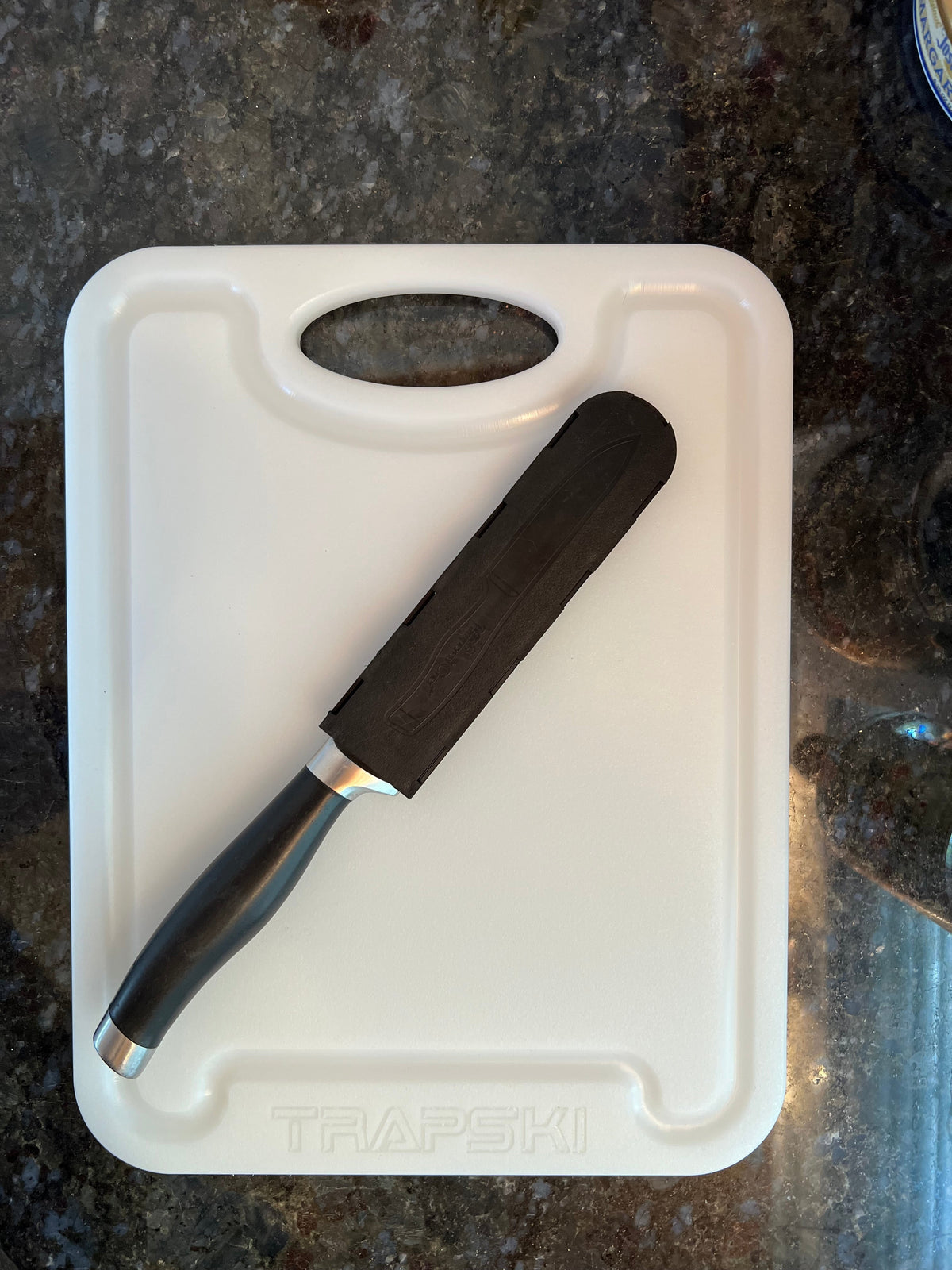 TRAPSKI 3/8 Inch Thick HDPE Cutting Boards | Food-Grade | Juice Grooves