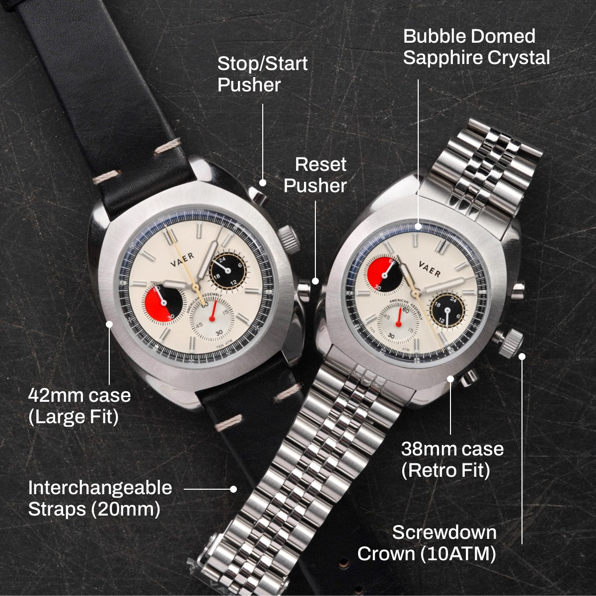 R1 Racing Chronograph Cream - 42mm USA