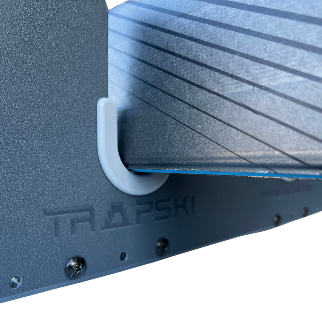 TRAPSKI LowPro 5 XL Ski and Snowboard Rack Insert for Rooftop Cargo Box | High Quality Marine Grade HDPE Plastic | Premium Strap Included | 3 Year Warranty | Made in the USA | Veteran Owned Business