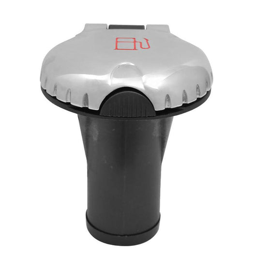 Attwood Deck Fill f/Carbon Canister System - Straight Body  Scalloped Stainless Steel Cap