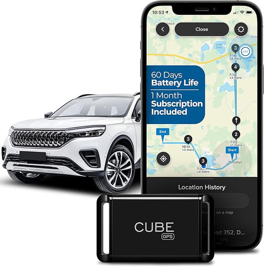 Cube GPS Tracker: Real-Time GPS Tracker | 4G LTE | Rechargeable Battery