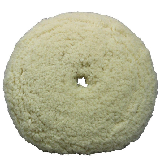 Presta White Wool Aggressive Cutting Pad - 9"